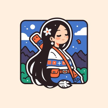 Huzurlu Manzarada Anime Kız Archer