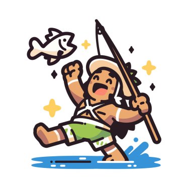 Heyecanlı Balıkçı Bir Yakalamayı Kutluyor