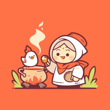 Tavuk ve Çorbalı Şirin Çizgi Film Çizimi