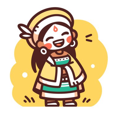 Geleneksel Giyimli Neşeli Perulu Kız