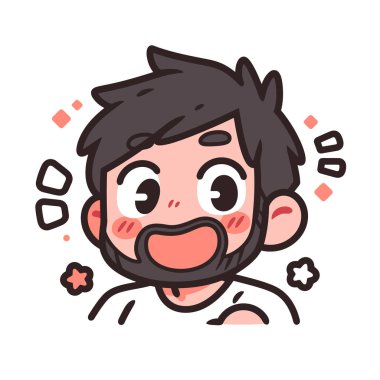 Heyecanlı ve Mutlu Çizgi Film Adamı