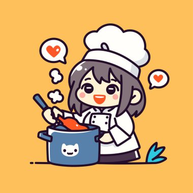 Mutlu Aşçı Lezzetli Yemek Pişiriyor