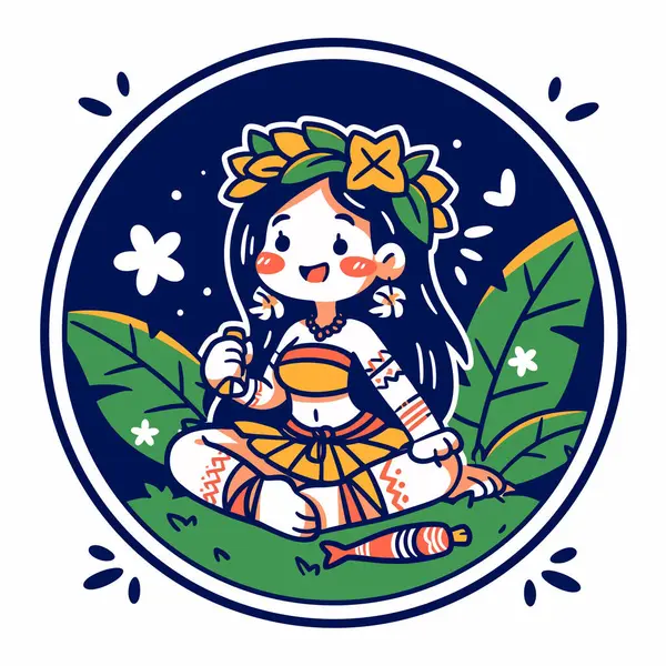 Çiçekli kimonolu kız.