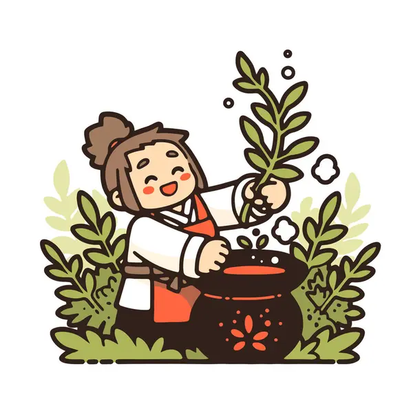 Bitkibilimci İksir Hazırlıyor