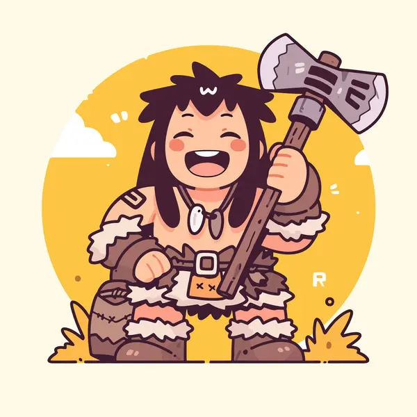 Mutlu Mağara Adamı Çizgi Filmi Tutma Baltası