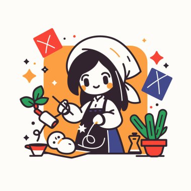 Mutfakta Şirin Kadın Aşçı