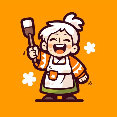 Gülen Çizgi Film Şefi Spatula 'yı Tutuyor