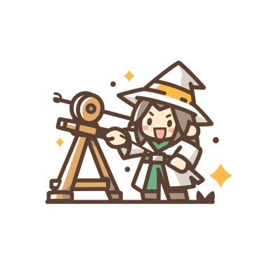 Mancınık Çizgi Filmi tarzında Sihirbaz