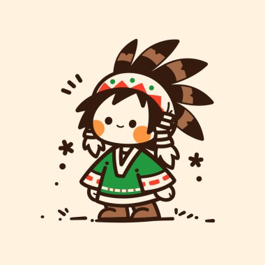 Sevimli Çizgi film Başlıklı Amerikan Çocuğu