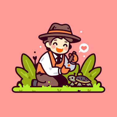 Gülümseyen Kaplumbağalı Bakıcı