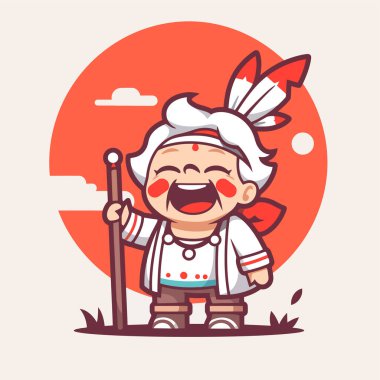 Tüylü Gülen Amerikan Yaşlı Çizgi Filmi Karakteri