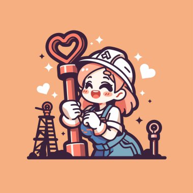 Mutlu Kadın Mühendis Kalp Biçimli Aracı Tutuyor