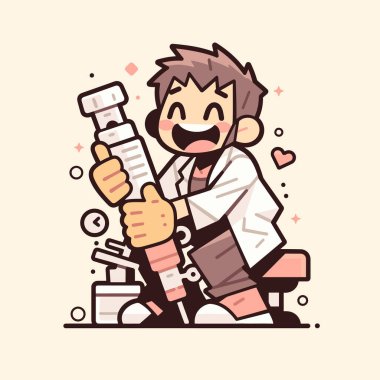 Şırıngalı Mutlu Bilim Adamı