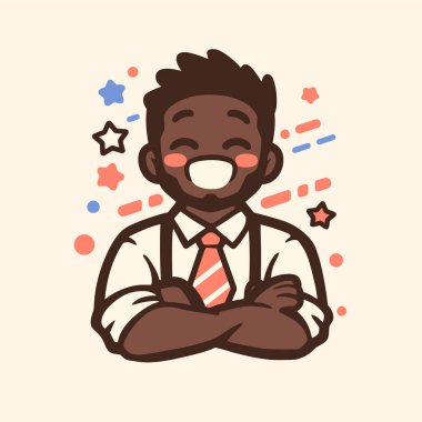 Mutlu İş Adamı Çizgi Film tarzı