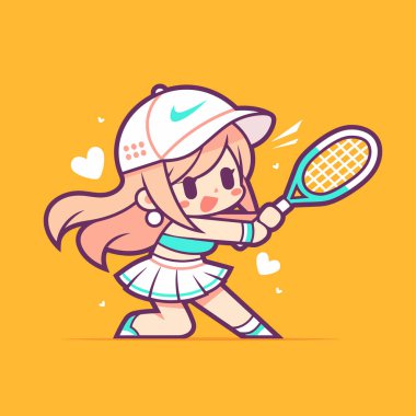 Chibi Tenis Oyuncusu Harekette