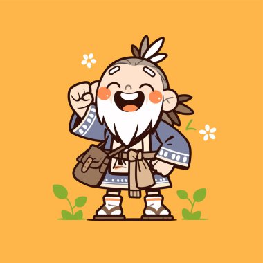 Gülen Yüzlü Mutlu Çizgi Film Gezgini