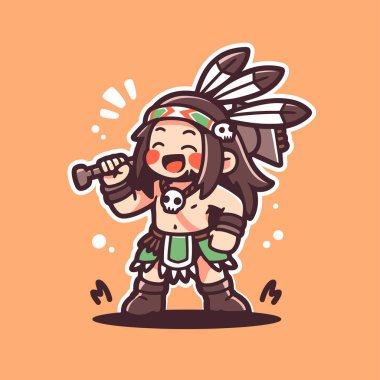 Mutlu Yerli Amerikan Şef Çizgi Filmi