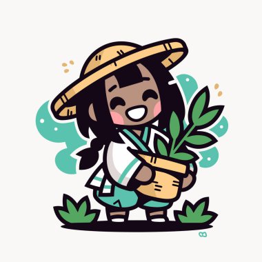 Üretim tesisi ile mutlu bahçıvan