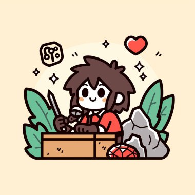 Sevimli karakter el işi ögeleri