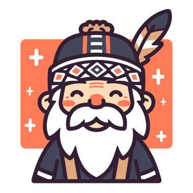 Dost canlısı Kızılderili Şef Çizgi Filmi