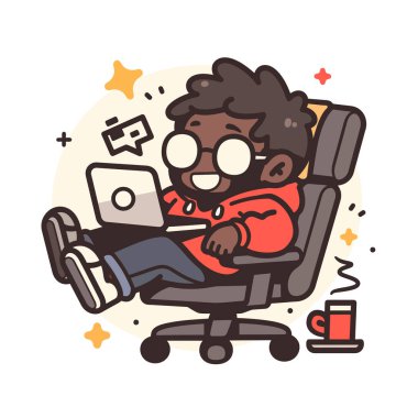 Ev Bilgisayarında Çalışan Mutlu Programcı