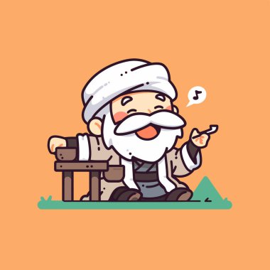 Neşeli Yaşlı Adam Şarkı Söylüyor