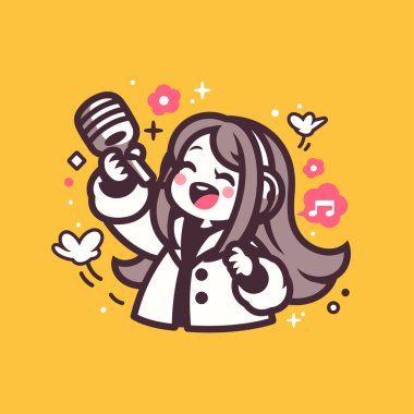 Mikrofonlu Şirin Chibi Şarkıcısı