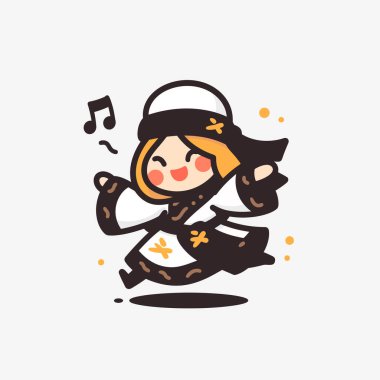 Geleneksel Kostümlü Şirin Koreli Dansçı