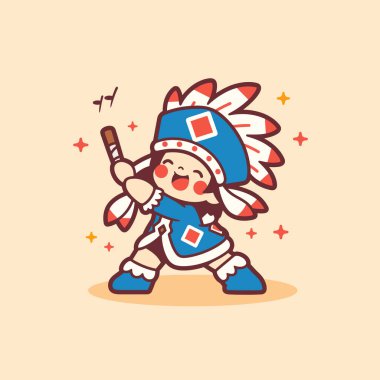 Çekici Amerikan Yerlisi Çocuk Çizgi Filmleri