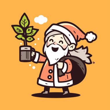 Noel Baba Bir Bitki ve Bir Hediye Çantası