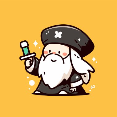 Sevimli küçük tavşan karakteri. vektör.