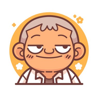 Sevimli küçük çocuk vektör çizim