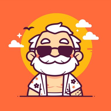 Güneşte Rahatlayan Yaşlı Adam