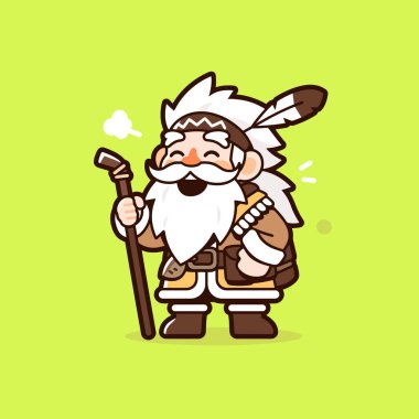 Karikatür Kızılderili Personel Şefi