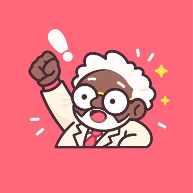 Heyecanlı Profesör Çizgi Film Başarı Kutlaması