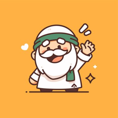 Büyüleyici Arap Çizgi Filmi El sallıyor Merhaba