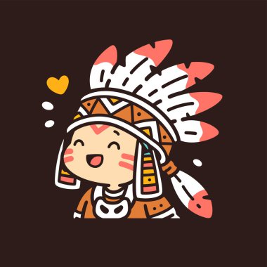 Tüylü Amerikan karakterli mutlu çizgi film.