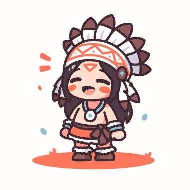 Geleneksel giyinmiş Kızılderili kadın.