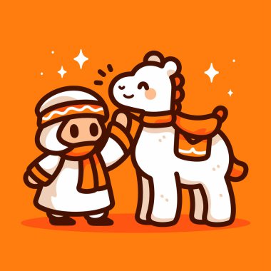 Arap adam ve deve çizgi filmi