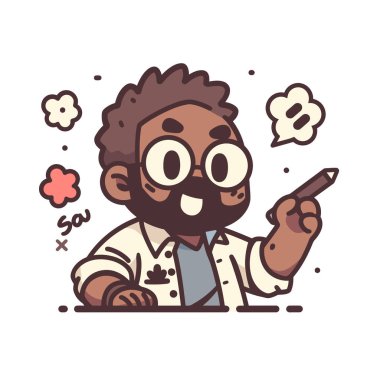 Kalem ve Düşünce Baloncuklu Çizgi Film Sanatçısı