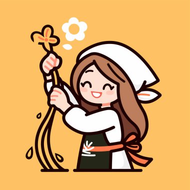 Mutlu Bahçıvan Çizgi Film Biçiminde Çiçek Topluyor