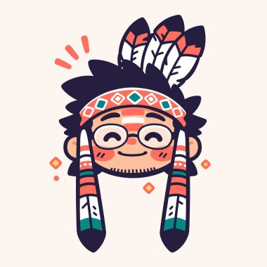 Başlığı ve gözlüğü olan sevimli Amerikan çizgi filmi karakteri.