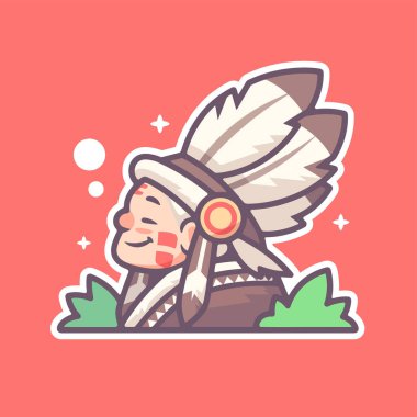 Tüylü Amerikan Karikatür Şefi gülümsüyor.