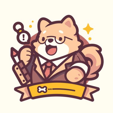 Papyonlu bir köpek.