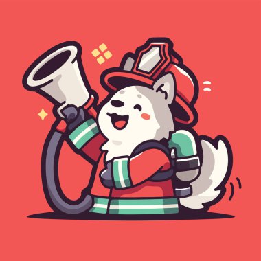 Davul çalan sevimli çizgi film köpeği.