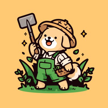 Tarladaki sevimli köpek..