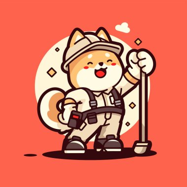 Şapkalı şirin bir köpek elinde bir kedi tutuyor.