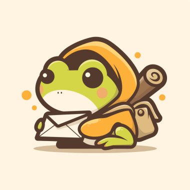 Ilustración de vector cute rana.