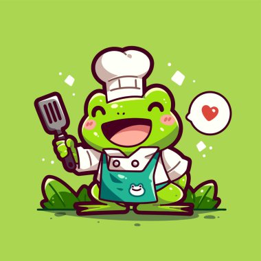 Çatallı ve bıçaklı tatlı şef karakter tasarım vektörü