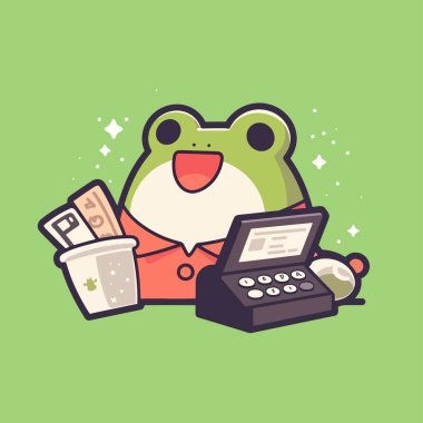 Sevimli çizgi film karakteri. Bir pandanın vektör çizimi.